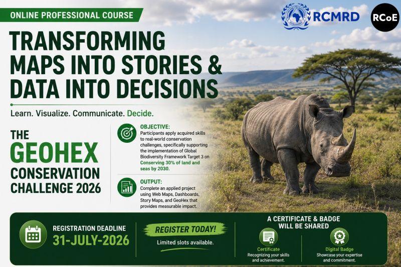 Transforming Maps into Stories — RCMRD training course poster